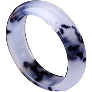 Zwart Wit Jade Bangle Armband voor Vrouwen, Natuurlijke Echte Quartz Jade Bangle Sieraden, Eén maat, Agaat