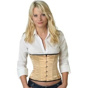 Satijn corset beige taille Korset sw11