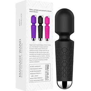 Mini Personal Wand Sex Toys Vibrator | Clitoris Stimulator Vibrators for Her | Sex toy for her | Personal Wand Massager Woman | 20 patterns and 8 speeds | Quiet | Toys for female adults (Black)