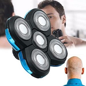 Jiakalamo 5 Hoofd Praktische Vervanging Scheerapparaat voor Elektrische Scheerapparaat Scheren Kaal Tool (blauw)