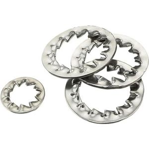 Stervormige tandborgringen, Ring 304 roestvrij staal buiten- en binnentand sterring M3-M33(Inner toothed washer,M14 (20pcs))