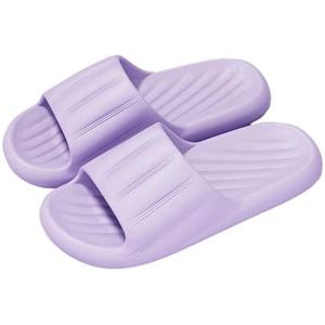 Badslippers Dames Zomer - Lichtgewicht Binnen/Buiten Huispantoffels | Meerdere Kleuropties voor douchen en binnengebruik(Purple,41 EU)