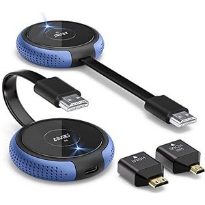 HDMI draadloze transmitter en ontvanger, 4k/5G HDMI, draadloze overdracht en ontvangst, 50 m afstand, met externe antenne voor tv-streaming, multicamera-productie