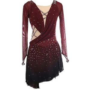 Nnnydjy Professionele kunstschaatsjurken voor dames Danskleding voor meisjes rolschaatsen Gymnastiekpakjes voor volwassenen wedstrijd,A,11_13Years