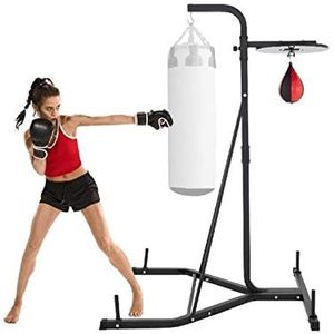 Vrijstaande bokszakstandaard Unisex boksset Opvouwbaar Single Station Heavy Bag Stand Punching Ball Boxing Punching Gebruiksvriendelijk voor beginners en professional