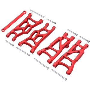 IWBR RC Auto Voor-en Achterwielophanging Kit Upgrade Onderdelen 1/10 Fit for Traxxas Slash 2WD VXL Nitro Slash Rustler F-150 Raptor (Size : Red)