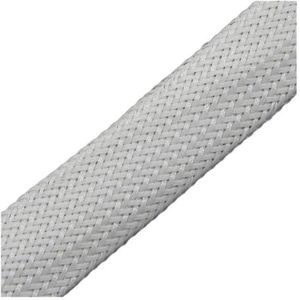 FOVAOK 2 mm ~ 40 mm rekbare PET kabelmanchet, hoge dichtheid, isolerende hoes kabelwarteling, bescherming voor kabelwartelverbinding (wit, 2 mm_1 meter)