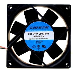 LMNCBVYA Beautyrankle 24V 80mm Cooling Fan D31-B10A-05W3-000 - 34CFM, Low Noise 33DB, 3000RPM for Efficient Cooling Solutions