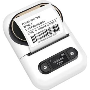 Thermisch Printer Draagbare Miniprinter E210 Thermische Zelfklevende Labelprinter Zonder Inkt Bluetooth-stickerprinter Barcode-prijskaartje-labelmaker Duidelijk Snel(White Printer)