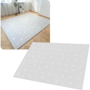 MIRO Speelmat Baby - Kinderen - Kruipmat - Puzzelmat - Speelkleed - Sterretje & Maan - XL - Extra Dik - Foam - 180 x 180 CM - 9 Tegels (Grijs)