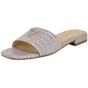 GUESS Getamde platte sandaal voor dames, Licht Grijs Croco 050, 40 EU