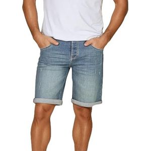 riverso RIVTom Korte jeansshort voor heren, stretch, korte broek, bermuda shorts, zomer, denim, effen, zwart, grijs, blauw, 30, 31, 32, 33, 34, 36, 38, 40, 42, Light Blue Denim (L164), 32