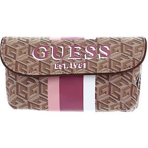 GUESS Wilder Cosmetic Bag Taupe Logo, Taupe-logo