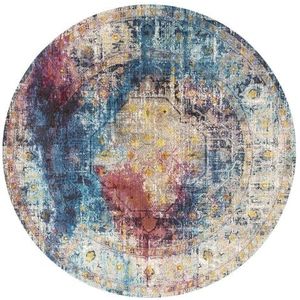 Muratap Klassiek oosters tapijt Picasso Heriz - traditioneel Oosters Perzisch tapijt modern vintage decoratie woonkamer - Oeko-Tex - groot: 240 cm - rond - kleur: veelkleurig