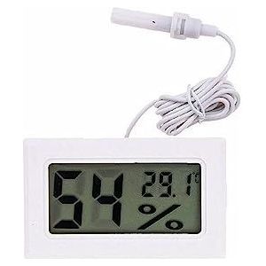 Mini Digitale LCD Indoor Thermometer Hygrometer Meter Met Waterdichte Probe Vochtigheidsmeter Sensor For Aquarium Instrumenten Gauge(With Wire-01)