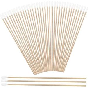 Wattenstaafjes, 300 stuks, lange houten handgreep, wattdragers, 15 cm, reinigingsstaafjes voor camera, toetsenbord, make-up, polijsten en reiniging