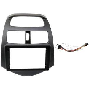Autoradio-fasciapaneelplaatframe Voor Spark Voor Beat Voor Matiz 2011 2012 2013 2014 2015 9-inch Auto-interieuraccessoires Decoratief Paneel Radio DVD-frame Dashboardbekledingframe(Framekabel-1)