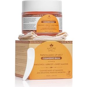Nature Spell Papaya Cleansing Balm 100ml - Make Up Remover Cleansing Balm – Papaya Make Up Melt Gezichtsreiniger – Huidverzorging voor alle huidtypes