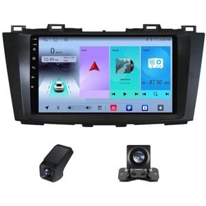 Android 13 Auto Radio geldt voor Mazda 5 3 CW 2010-2015 met Bluetooth Navi 9 inch Touchscreen Auto Radio met FM/RDS 4GLTE 5GWiFi/AM Stuurwielbediening Achteruitrijcamera(NF-1)