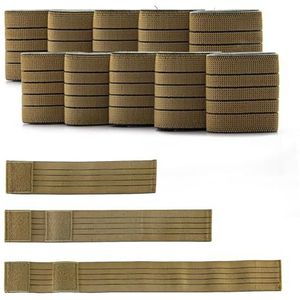 Elastische Bandage Ersatzteile Band Wrap Around für ETL051 ETUU1401 Maschinenpads Streifenwickel für Bauch, Arm, Bein 3 Größen 10 Stück Elastisches Material Elitzia ETL06BD (Tan)