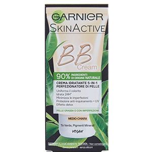 GARNIER BB Cream Natural All in 1 vochtinbrengende crème, verrijkt met natuurlijke pigmenten en groene thee, per stuk verpakt (1 x 50 ml)