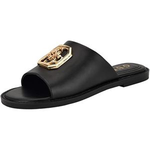 GUESS Graysie platte sandaal voor dames, Zwart 002, 39.5 EU