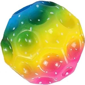 EMCOF Astro Jump Ball, Space Ball Super High, Bouncing Bounciest Light gewichtschuimbal, maanbal, gemakkelijk vast te pakken en vanger, sporttrainingsbal, springballen voor kindercadeau (meerkleurig)