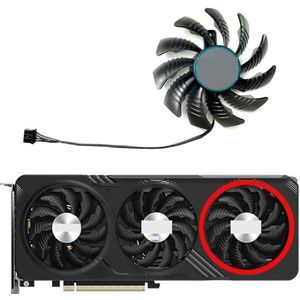 Voor GIGABYTE voor GeForce RTX4060 4060ti voor GAMING OC grafische kaart vervangende ventilator PLD08010S12HH(Right fan)