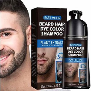 Baardverf voor mannen | 100ml Instant Black Dye Baardshampoo Grijze Verminderende Baardwas,Snor- en baardkleuring voor grijs haar, baardverzorging voor mannen Cypreason
