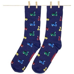 Roits Sokken Motorfiets Blauw Heren en Dames - Grappige Originele Kleurrijke Premium Socks Funny Happy Socks Men Women Geschenk (36-40)