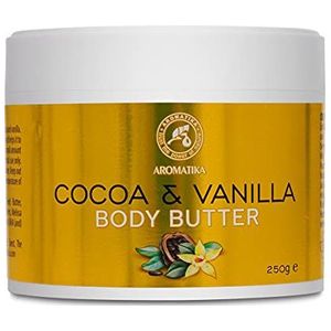 Shea Boter Cacao Vanille 200g Geraffineerd - 100% Puur Natuurlijke Lichaamsboter - Rijk aan Mineralen & Vitamines voor Intensieve Huidverzorging - Massage - Wellness - Cosmetica - Ontspanning - Anti-Rimpels - Anti-Aging - Hydrateert - Vochtinbrengend