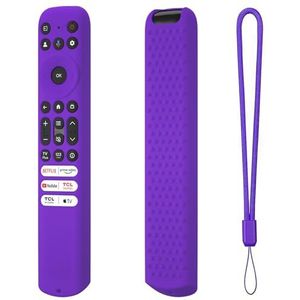 voor TCL RC813 FMB1/RC923 FMB3 Afstandsbediening Hoesjes Covers Sleeve Shell Beschermende Siliconen Voor TCL Smart TV RC902V FMR1 FMR4 FMR5 Afstandsbediening (Donkerpaars)
