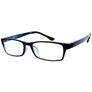 Fullwosing Myopia bril voor bijziendheid met dioptrieën, 0,50 tot -6,00, verrekijker voor dames en heren, zwart/blauw, blauw, -5.50