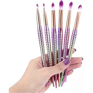 Bswefty Make-up Borstels Kit Natuurlijk Tool Mermai Potlood Cosmetica Foundation Kunstenaar Zeemeermin Markeerstift Gezicht Set Van Bronzer Oogschaduw Lip (Handvat Kleur: Blauw)