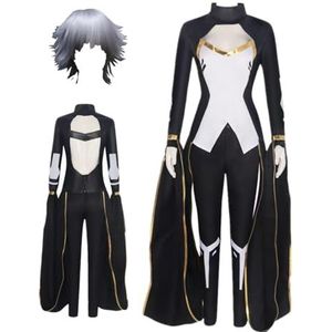 MANMICOS Amerikaanse maat Anime Film Cosplay kostuum vrouwen Zwart Strak passend kledingpak (2X-Small)