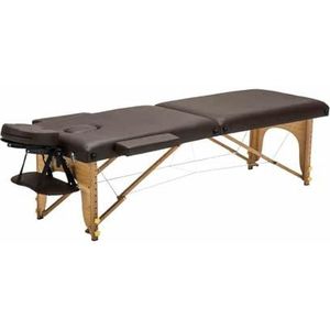 CQCCQ Draagbaar opvouwbaar lichtgewicht massagebed Draagbaar in hoogte verstelbaar tatoeagebed met hoofdgattherapiebed, geschikt for spa-salon tatoeage- en schoonheidssalon(Brown,185x70x51-78cm)