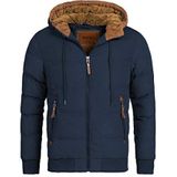 INDICODE JEANS Winterjas 'Adeline'  navy / bruin