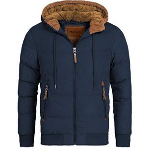 INDICODE JEANS Winterjas 'Adeline'  navy / bruin