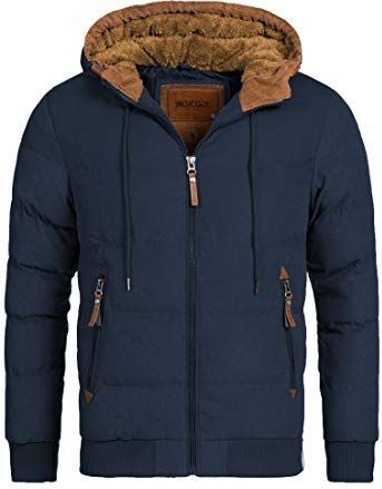 INDICODE JEANS Winterjas 'Adeline'  navy / bruin