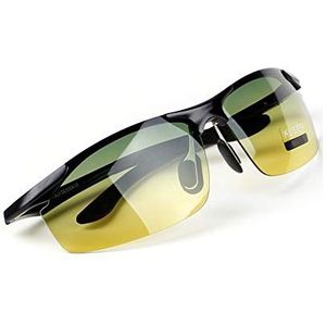LZQpearl Gepolariseerde zonnebril voor autorijden, kleur veranderende lens, UV400-beschermende bril met fotochromisch, aluminium magnesiumframe, HD dag- en nachtzicht, veiligheidsbril,