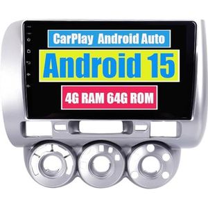 RoverOne Auto Stereo CarPlay Hoofd Unit voor Honda Fit Jazz 2002 2003 2004 2005 2006 2007 Android Auto Touchscreen Sat Navi Bluetooth WiFi Radio Speler