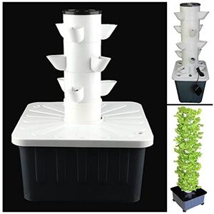 Hydrocultuur DIY Balkon Hydrocultuur Systeem Afneembare PP Kolonisatie Cups Huis Tuin Boerderij Kas Verticale Toren Plantenbakken Verrijk uw groene leven(2-layers-Small base)