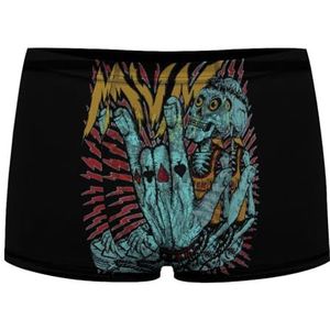 Hearts of Spades Skull Poker Heren Boxer Slips Sexy Shorts Mesh Boxers Ondergoed Ademend Onderbroek Thong