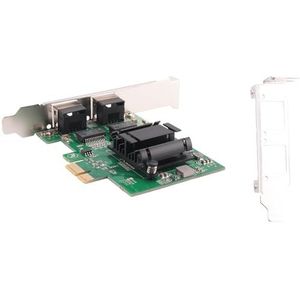 2-poorts Gigabit PCIe-netwerkkaart 1000M Dual PCI Express Ethernet-adapter met 82571EB LAN NIC-kaart for Groen 500280257
