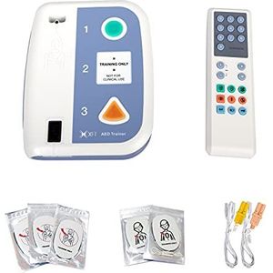 AED Trainer XFT-120C+ First Aid Training Kit CPR Teaching Machine Defibrillator Training Unit Voice Prompts English Dutch EHBO trainings kit Reanimatie apparaat Trainingseenheid Nederlands