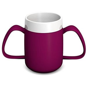 Conische Warmhoudbeker met Dubbel Handvat - Paars