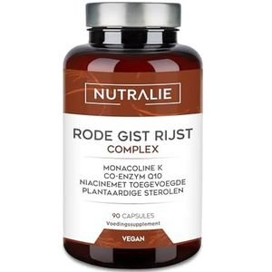 Rode Rijstgist Complex 2,9mg Monacolin K + Q10 + Vit C E - Rode Gistrijstcapsules - Rode Gistrijst 90 Veganistische Capsules Nutralie