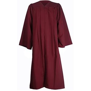GraduationMall Matte Graduation Toga voor Middelbare School & Bachelor,Koor Gewaden voor Kerk,Rechter Robe Kostuums XL(6'0""-6'2"") Donkerrood