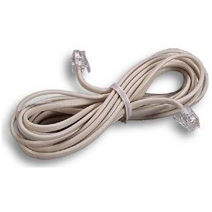 gegarandeerd 26280-G telefoonkabel, 3 m, beige - telefoonkabel (3 m, RJ-11, RJ-11, beige, stekker/stekker)