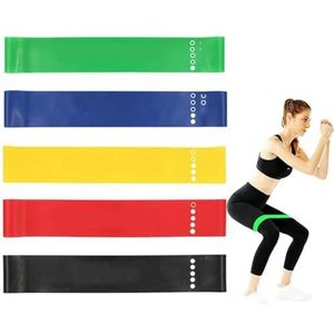 5 stks/set Yoga Weerstand Elastiekjes Expander Riem Bodybuilding Fitnessapparatuur Sport Training Workout Elastiekjes-Kleur